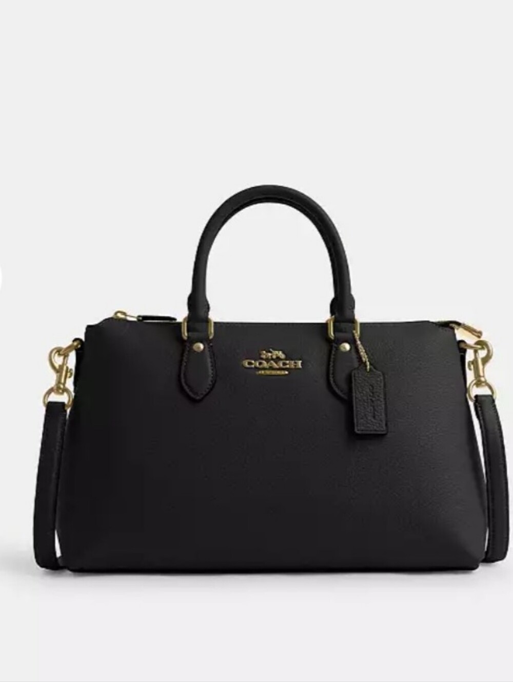 Coach Georgia Satchel in Black with Gold Hardware